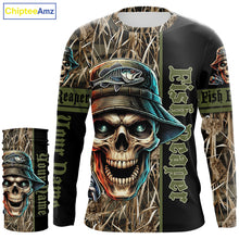 Load image into Gallery viewer, Fish Reaper Camo Customize Name 3D All Over Printed Fishing Shirts, Personalized Gifts NQS212