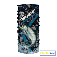 Load image into Gallery viewer, Custom Chinook Salmon Fishing Camo Long Sleeve Fishing Shirts, Personalized Salmon Fishing Team Jersey NQS9939