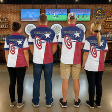 Load image into Gallery viewer, Grunge Texas Flag Women Darts Shirts Custom patriotic Texas Team Darts Jersey, Darts Clothes NQS11241