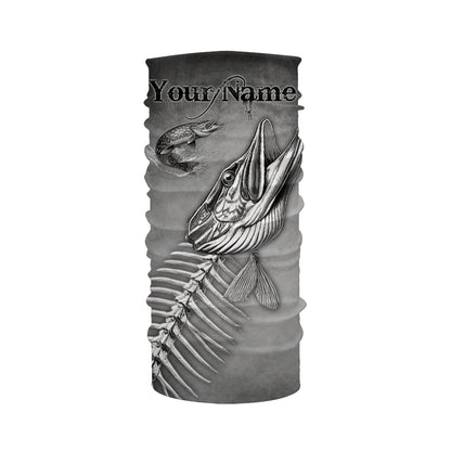 Northern Pike Fishing fish skull UV protection Customize name long sleeves fishing shirts NQS1427