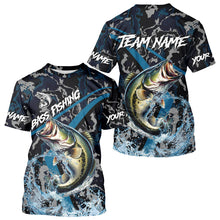 Load image into Gallery viewer, Custom Largemouth Bass Fishing Camo Long Sleeve Fishing Shirts, Personalized Bass Fishing Team Jerseys NQS9677