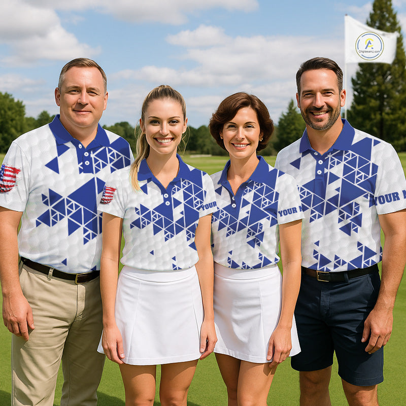 Funny Women golf polo shirts Blue and white custom I was one under today, under a tree, bush, water NQS11636