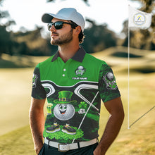 Load image into Gallery viewer, Funny Golf and Beer Green Shamrock Golf shirts for Men Custom St Patrick Team Men's Golf Jerseys NQS11673