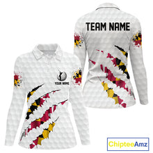 Load image into Gallery viewer, Personalized Maryland Flag Women golf polo shirts, Custom Patriotic Golf Team Shirts For ladies NQS10157