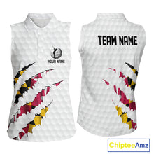 Load image into Gallery viewer, Personalized Maryland Flag Women sleeveless polo shirt, Custom Patriotic Golf Team Shirts For ladies NQS10157