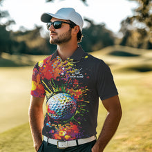 Load image into Gallery viewer, Colorful Golf ball jersey Golf Polo Shirts For Men Custom Team Name golf uniform for men NQS9771
