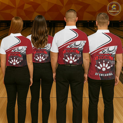 Funny Bowling Shirts For Women custom name There is no crying in bowling just lots of swearing NQS11349