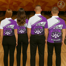 Load image into Gallery viewer, Funny Bowling Shirts For Men custom name There is no crying in bowling just lots of swearing | Purple NQS11351