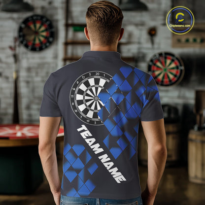Personalized Black and Blue Darts Board 3D Printed Men Dart Shirts Custom Cool Dart Jerseys For Team NQS11567