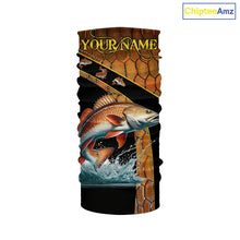 Load image into Gallery viewer, Redfish fishing scales UV protection Custom long sleeve fishing shirts, red drum fishing jerseys NQS5394
