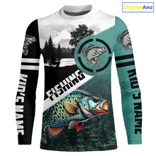 Load image into Gallery viewer, Crappie Fishing Customize Sun protection long sleeve fishing shirts, Personalized Fishing Gifts NQS420