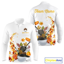 Load image into Gallery viewer, Autumn golf ball clubs Men's polo golf shirts Custom Thanksgiving team golf jerseys NQS10806