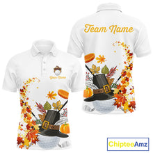 Load image into Gallery viewer, Autumn golf ball clubs Men's polo golf shirts Custom Thanksgiving team golf jerseys NQS10806
