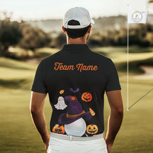 Load image into Gallery viewer, Funny pumpkin golf ball clubs Men's polo golf shirts Custom Halloween team golf jerseys NQS10807