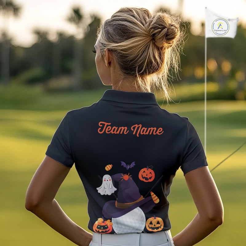 Funny pumpkin golf ball clubs Women's polo golf shirts Custom Halloween team golf jerseys NQS10807