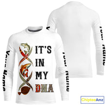 Load image into Gallery viewer, Redfish, Trout, Flounder fishing scales It's in my DNA Custom TX Slam UV Protection fishing shirts NQS10392