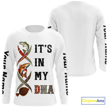 Load image into Gallery viewer, Redfish, Trout, Flounder fishing scales It's in my DNA Custom TX Slam UV Protection fishing shirts NQS10392