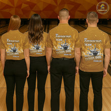 Load image into Gallery viewer, Personalized Yellow Flame Funny Bowling shirts for Women My drinking team has a bowling problem NQS11616
