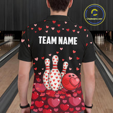Load image into Gallery viewer, Funny Bowling Heart Pattern Valentine Bowling Shirts For Men Custom Bowling Gifts For him NQS11228