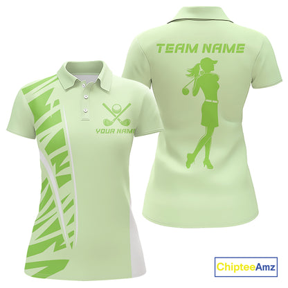 Green matching golf polo shirts for couples custom couples golf outfits, Gift for golf lovers NQS10849