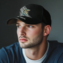 Load image into Gallery viewer, Personalized Black camo Walleye Fishing baseball cap, Walleye fishing hats for men, women NQS9954
