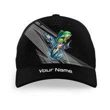 Load image into Gallery viewer, Personalized Mahi-mahi, Wahoo, Tuna Offshore slam Fishing baseball cap, fishing hats for men, women NQS9955