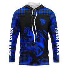 Load image into Gallery viewer, Largemouth Bass fishing jersey Custom UV protection performance bass fishing tournament shirts | Blue NQS9395