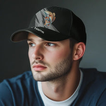 Load image into Gallery viewer, Personalized Black camo Redfish Fishing baseball cap, Red Drum fishing hats for men, women NQS10142