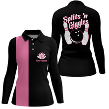 Load image into Gallery viewer, personalized bowling shirt for women – custom name design side view