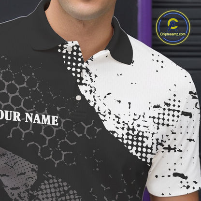 Black and white Mens bowling shirts Custom retro Turkey bowling Thanksgiving bowling team jersey NQS10723