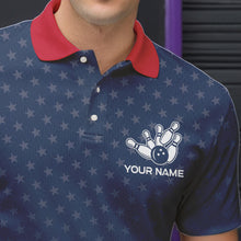 Load image into Gallery viewer, Men's bowling Polo, Quarter Zip shirts Custom name Texas flag vintage Bowling Team Bowlers Jerseys NQS9768