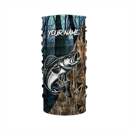 Walleye Fishing Camo Customize Name Long Sleeve Fishing Apparel, Personalized Fishing Gifts NQS395