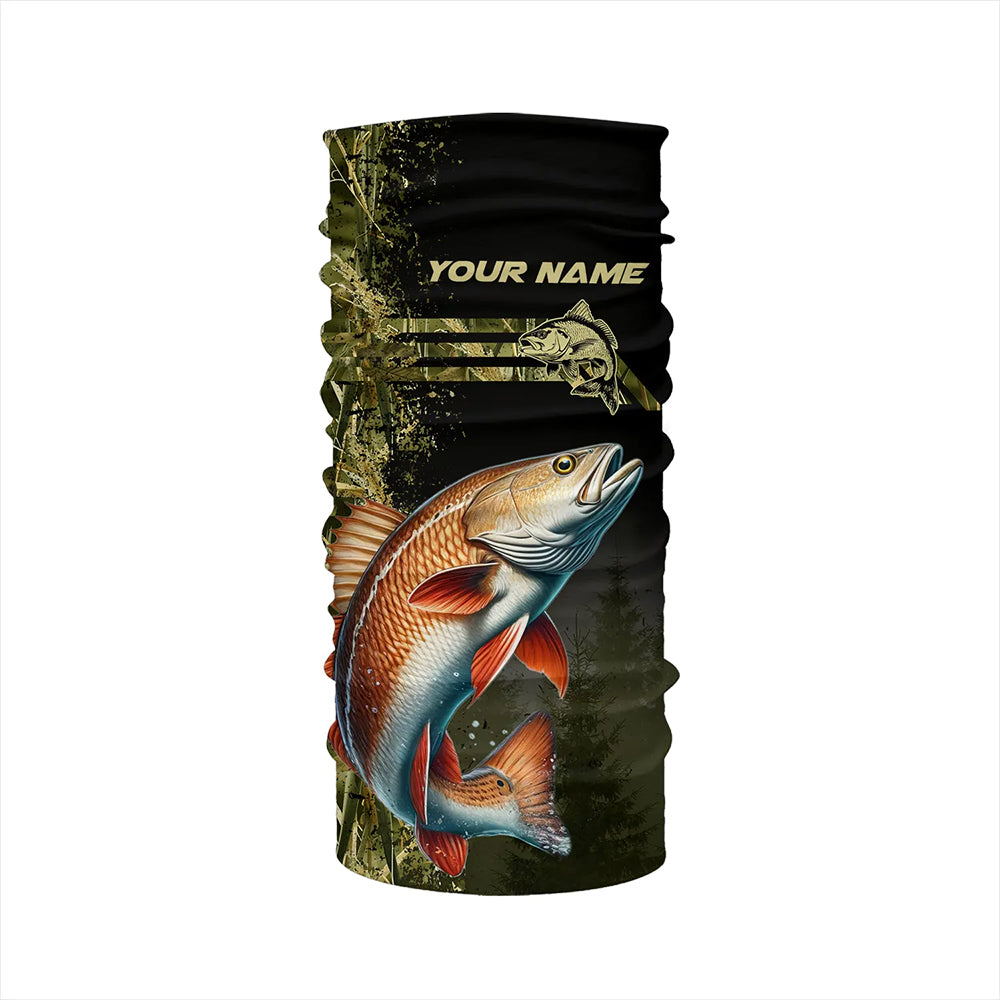 Redfish fishing camouflage Custom performance long sleeve Fishing Shirts, Red Drum Fishing jerseys NQS9074