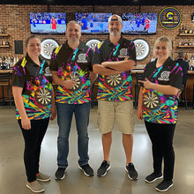 Load image into Gallery viewer, Personalized Colorful Darts Shirt For Men Custom Darts Team Jersey Polo &amp; 1/4 Zip Shirts NQS11374