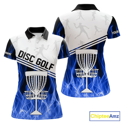Blue Flame Disc Golf Hoodies, Polos, T-shirts custom disc golf jersey, personalized disc golf outfits NQS11230