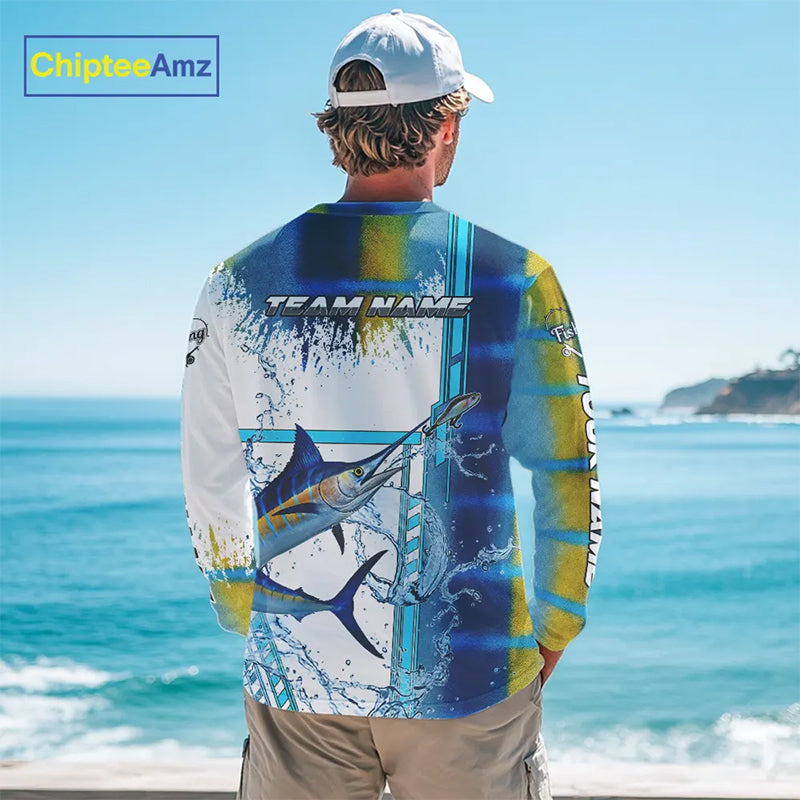 Blue Marlin fishing scales custom Marlin fishing team jerseys, Marlin offshore fishing apparel NQS10870