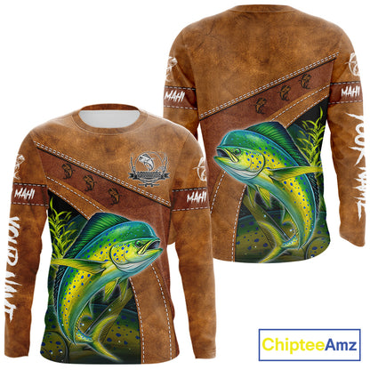 Mahi Mahi fishing UV protection custom name fishing shirts, performance shirts for men, women, kid NQS11459