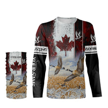 Load image into Gallery viewer, Canada flag Goose hunting Customize 3D All Over Printed Shirts Personalized Waterfowl Hunting gifts NQS851