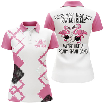 Custom Pink bowling shirt for women – personalized team jersey front view