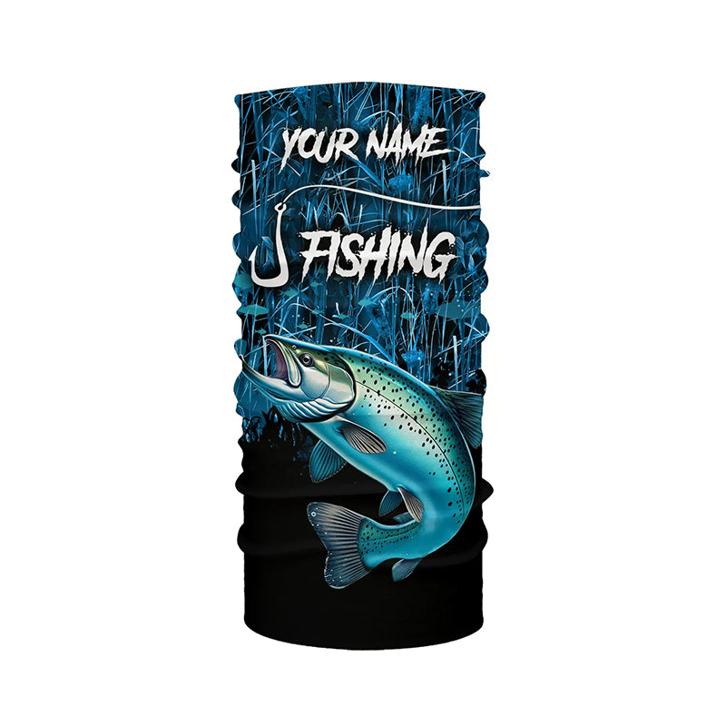 Chinook salmon Fishing jersey blue camo Custom UV protection long sleeves fishing shirts NQS5773