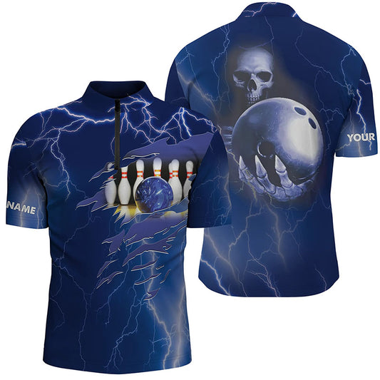 Custom bowling shirt for men – personalized team jersey front view