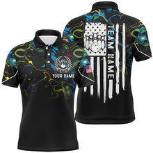 Load image into Gallery viewer, Colorful camo Mens polo bowling shirts Custom American flag patriotic bowling team league jerseys NQS7368