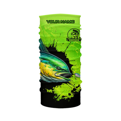 Personalized Mahi mahi fishing Performance long sleeve Fishing Shirt, Dorado fishing jerseys | Green NQS6921
