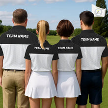 Load image into Gallery viewer, Black and White Golf Polo shirts For Women Custom golf attire for ladies, best golf gifts for women NQS11702
