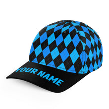 Load image into Gallery viewer, Multicolor argyle pattern custom name golf sun hats, unique golf gifts for golfers NQS9865
