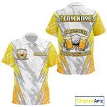 Load image into Gallery viewer, Golf and beer That's why I'm here Funny Kid golf polo shirts Custom Team Golf shirt for kid NQS10133