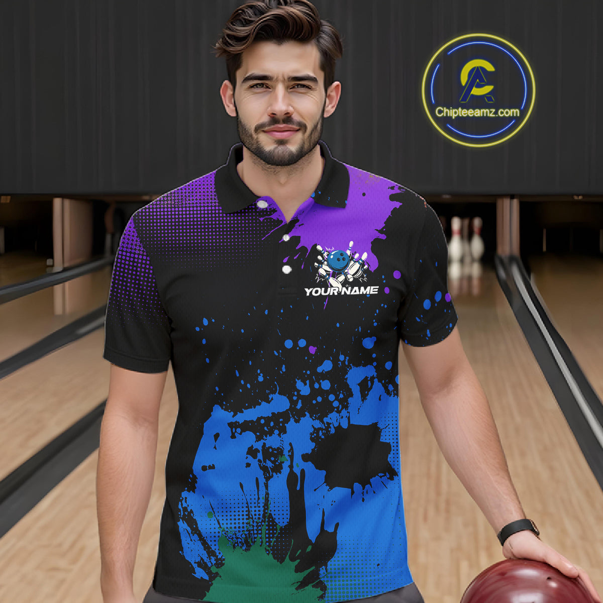 Personalized Bowling Polo, Quarter Zip Shirts For Men Custom Team Bowling Jersey Gift For Bowlers NQS10596