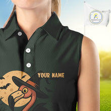 Load image into Gallery viewer, Halloween flamingo Mens golf polo shirt custom Halloween golf tops for men, unique golf gifts NQS10378