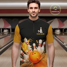 Load image into Gallery viewer, Bowling &amp; Beer therefore i'm here custom funny Bowling shirts for Men, Bowling team apparel NQS10274