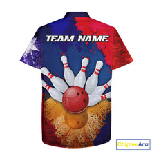 Load image into Gallery viewer, Custom Texas Flag Bowling Button-up Shirt, Patriotic Texas Bowling Team League Jerseys NQS11626